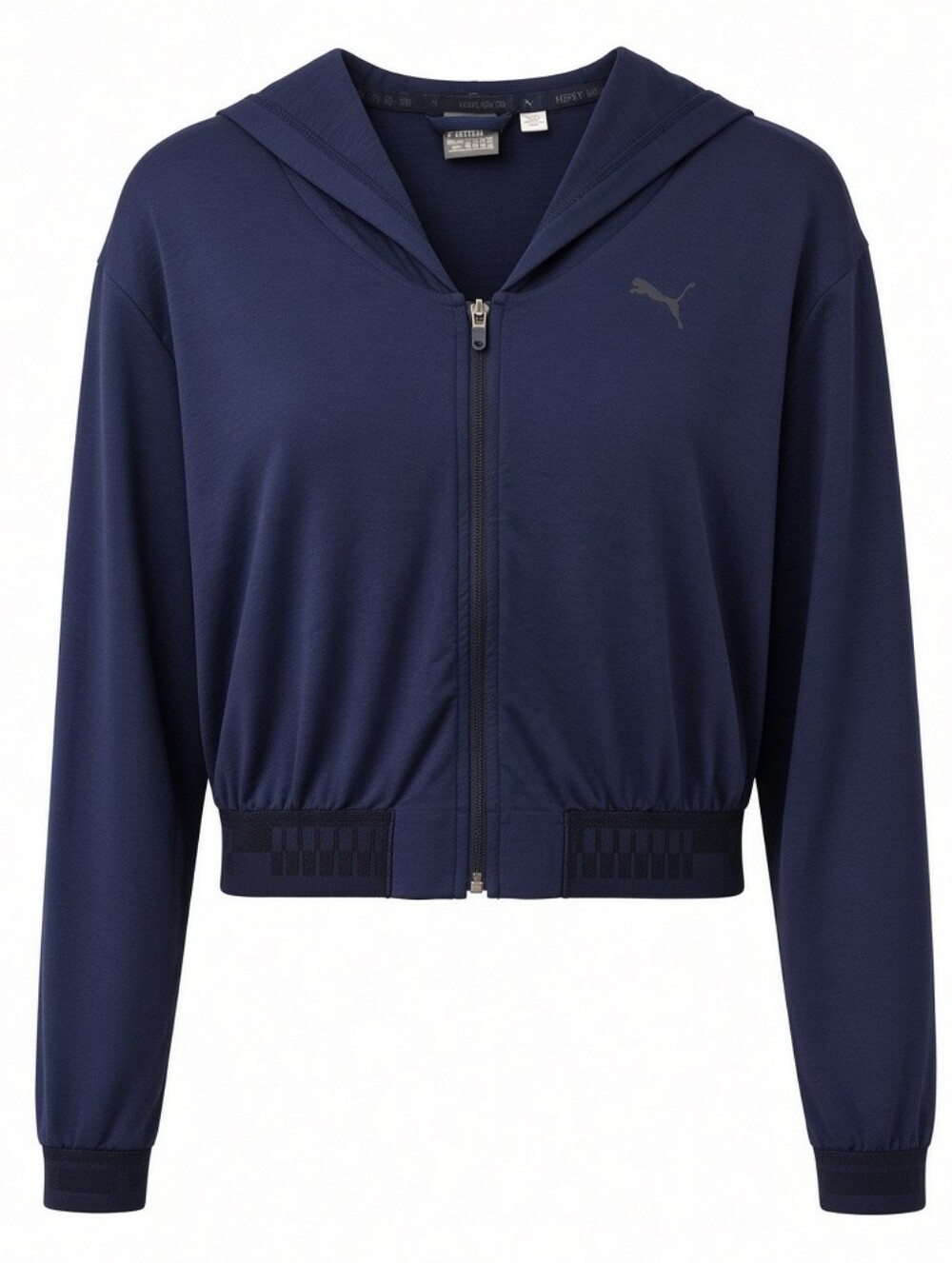 Puma Women's Hooded Bomber in Blue - Size Medium